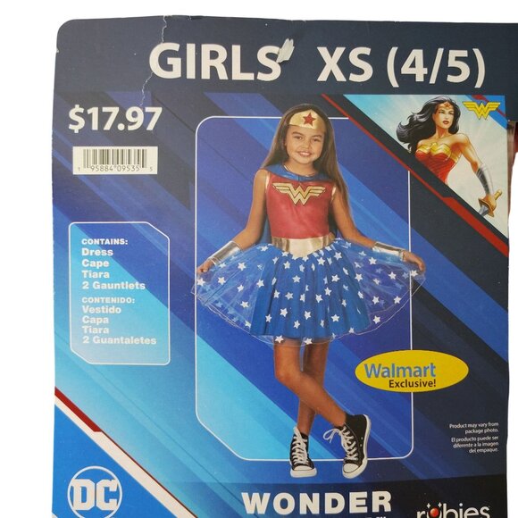 Rubies DC Comics Girls XS Wonder Woman Complete Halloween Costume - Picture 2 of 9